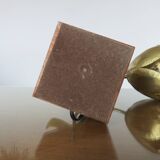 "Flower" lamp in gilded brass and wooden base 1970