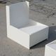 set de 3 fauteuils brutalistes, boit peint, années 60
