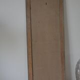 Miroir rectangulaire bois peint sculpté et doré ancien 85,5/31,6
