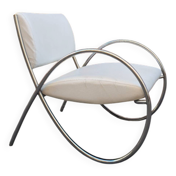 Chair with chrome base