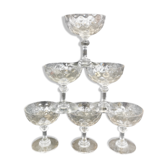 Set of 6 champagne cups