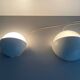 Round wall lights, small and large, in white metal by Bega, 1970s, Germany.