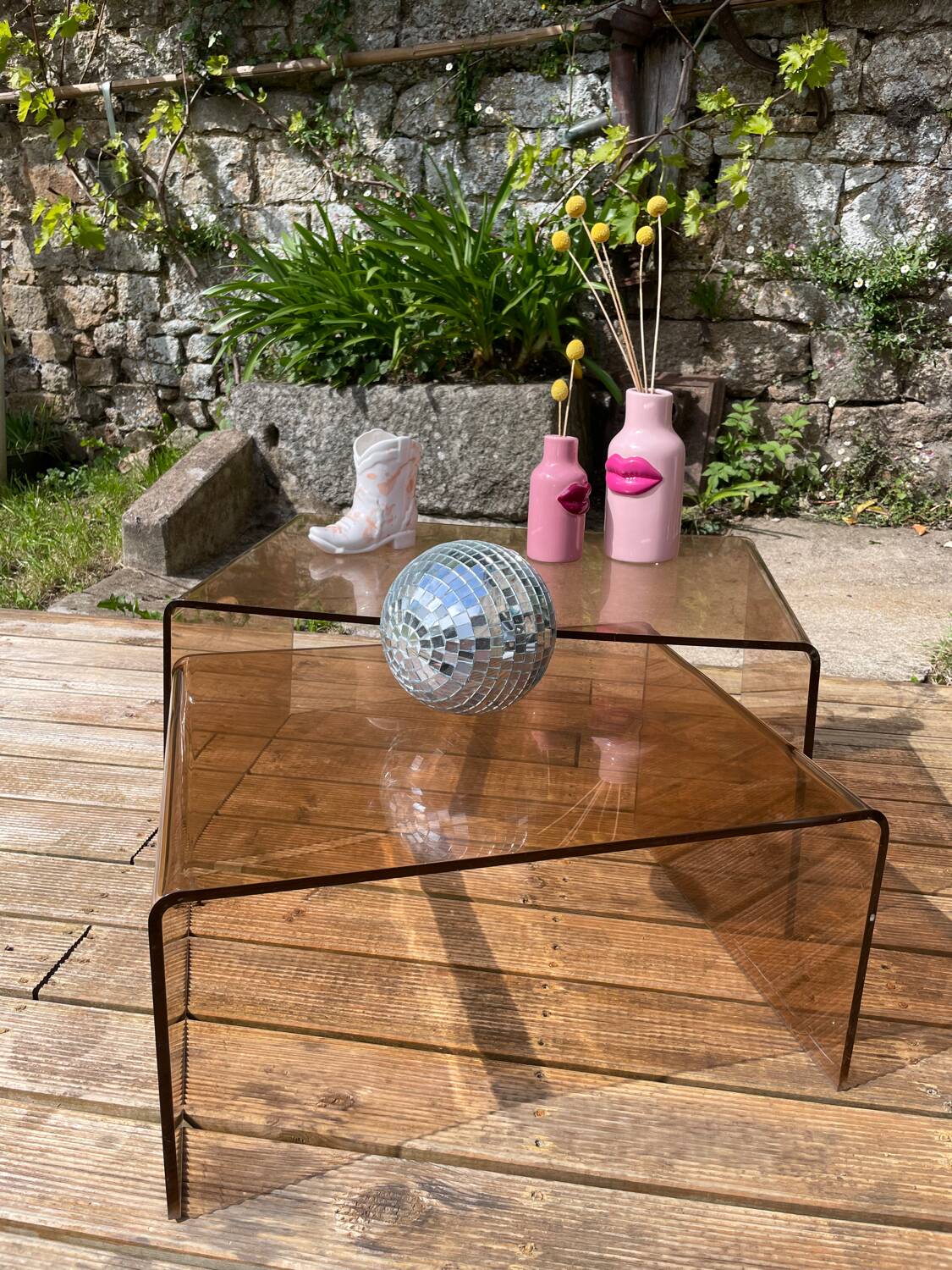Duo of 70´ coffee tables