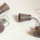 Pair of Armelec industrial articulated lamps from the 1950s