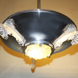 Art Deco pendant lamp by Ezan France, 2 lights 1920