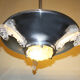 Art Deco pendant lamp by Ezan France, 2 lights 1920