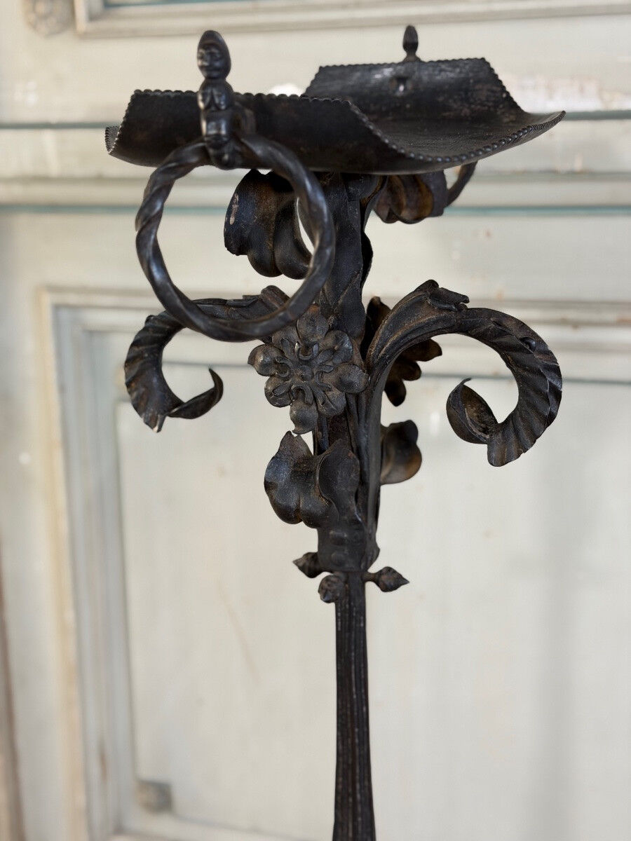 Wrought iron stool, France around 1880