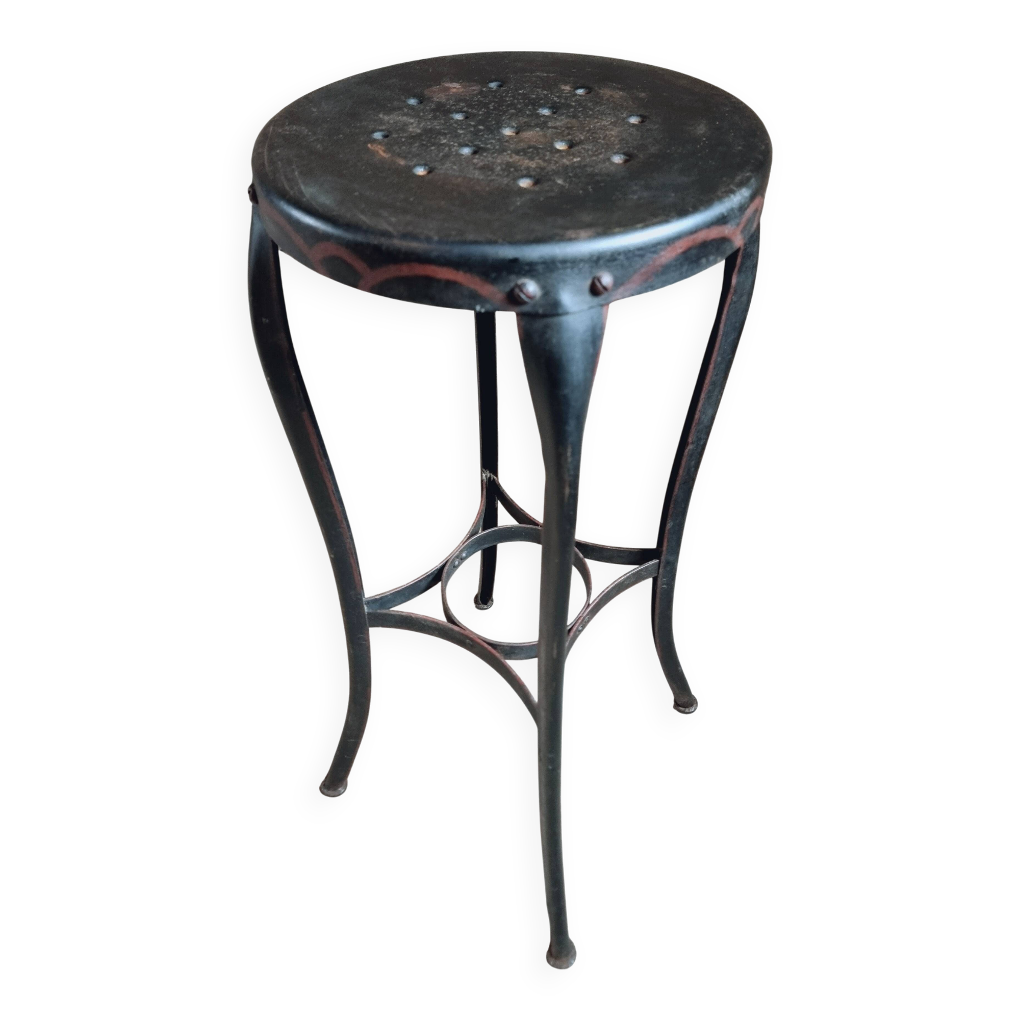 Antique Industrial Stool – Toledo Art Steel Co., 1930s, Bar Stool
