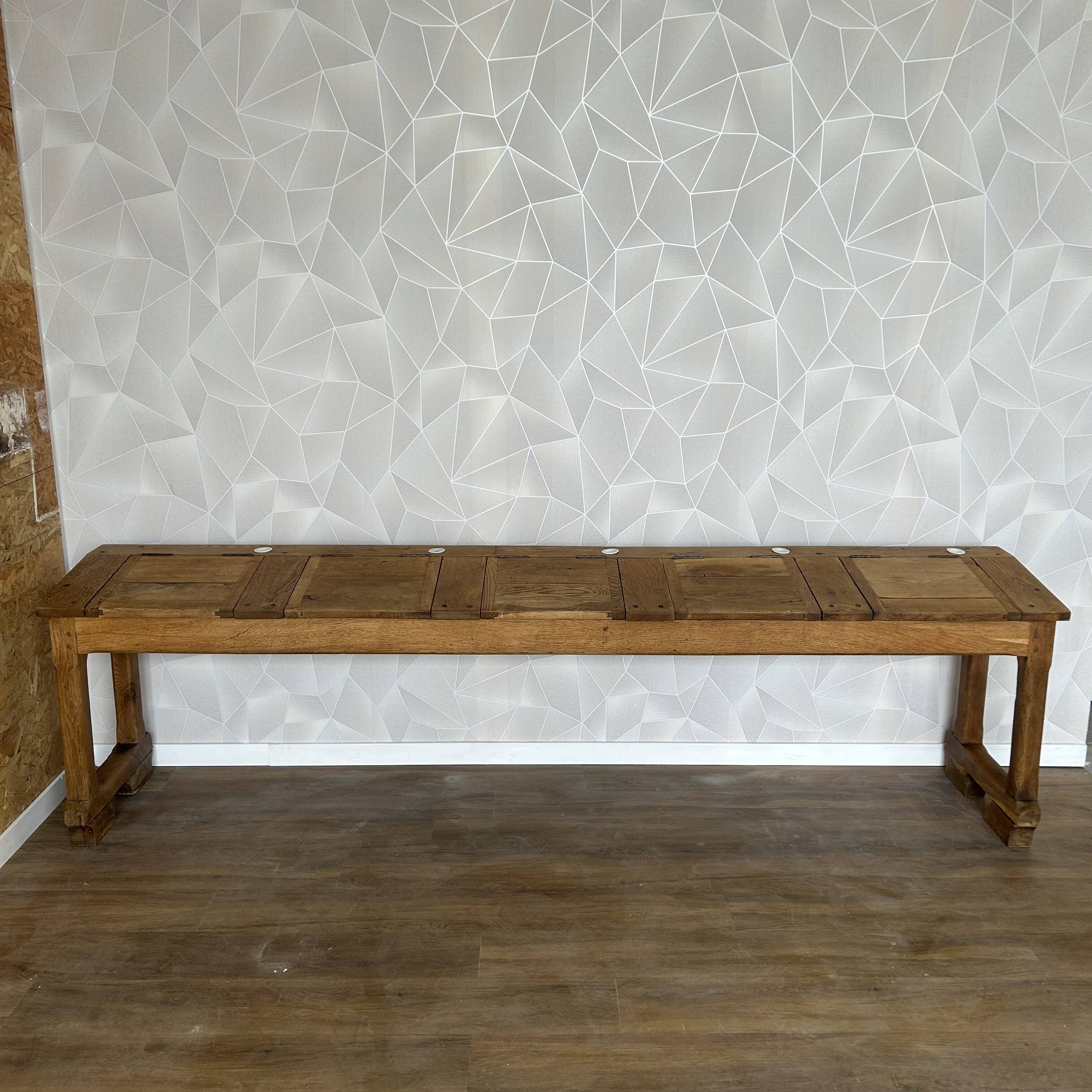 Rare solid oak school desk
