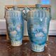 Paire de vases art nouveau décor lacustre