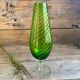 Vase vintage en verre empoli vert