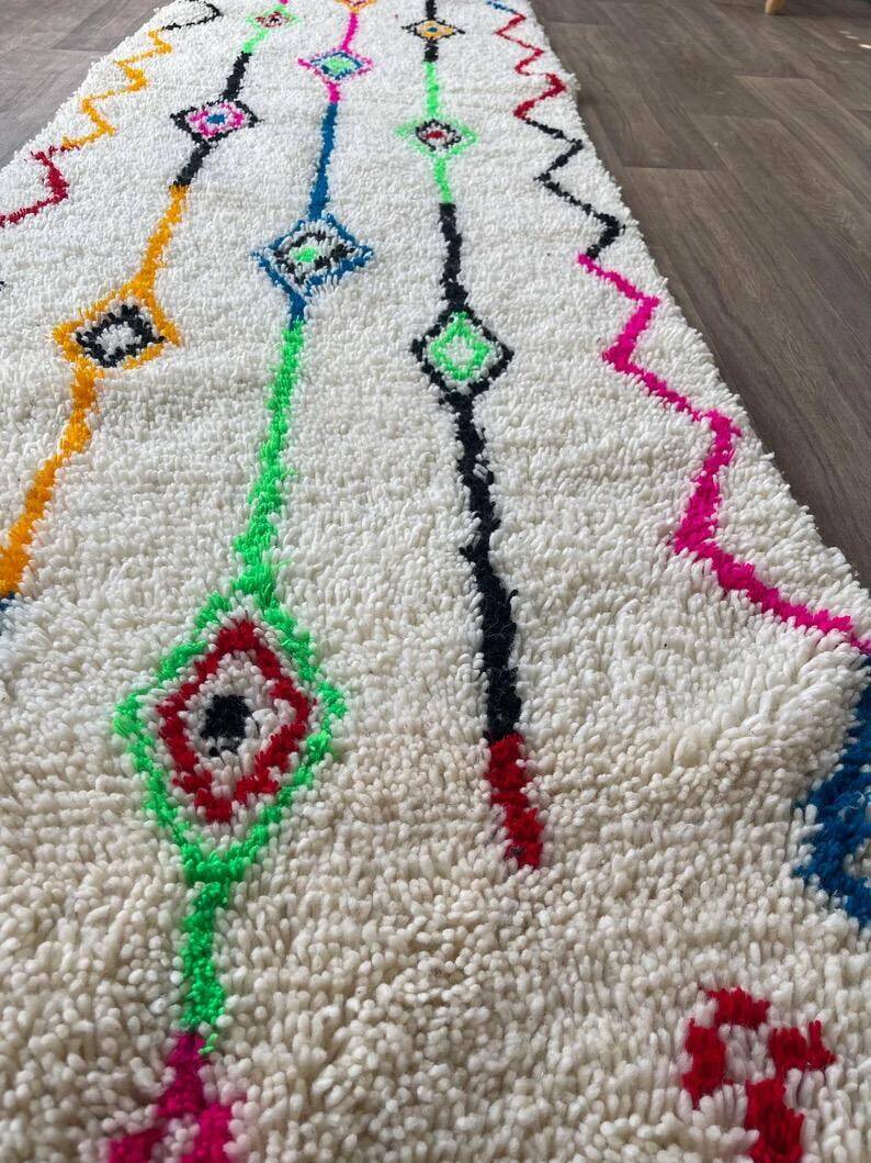 Handmade runner rug 300cm x 100cm