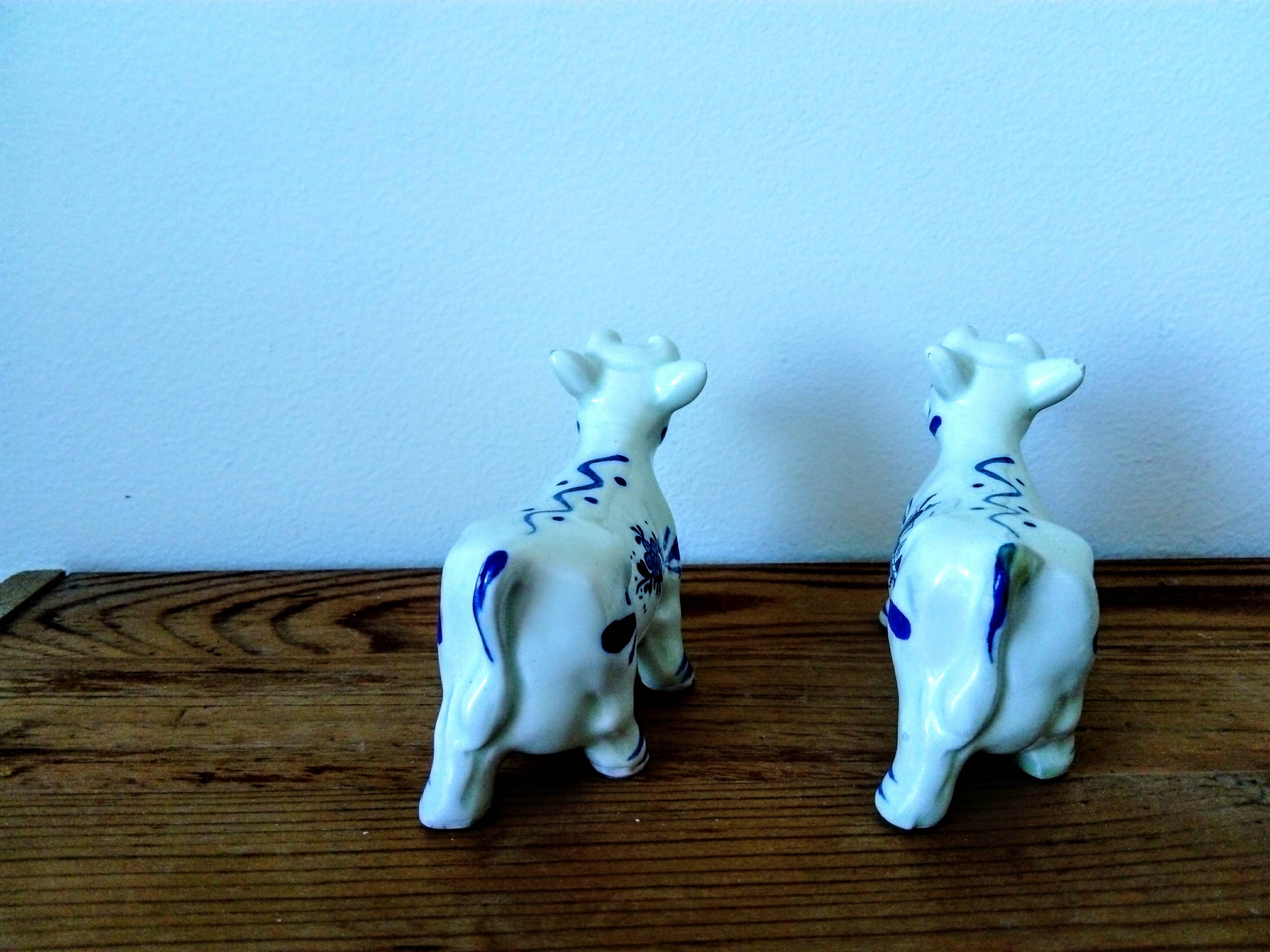 Delft Blue Cow Salt and Pepper Shakers