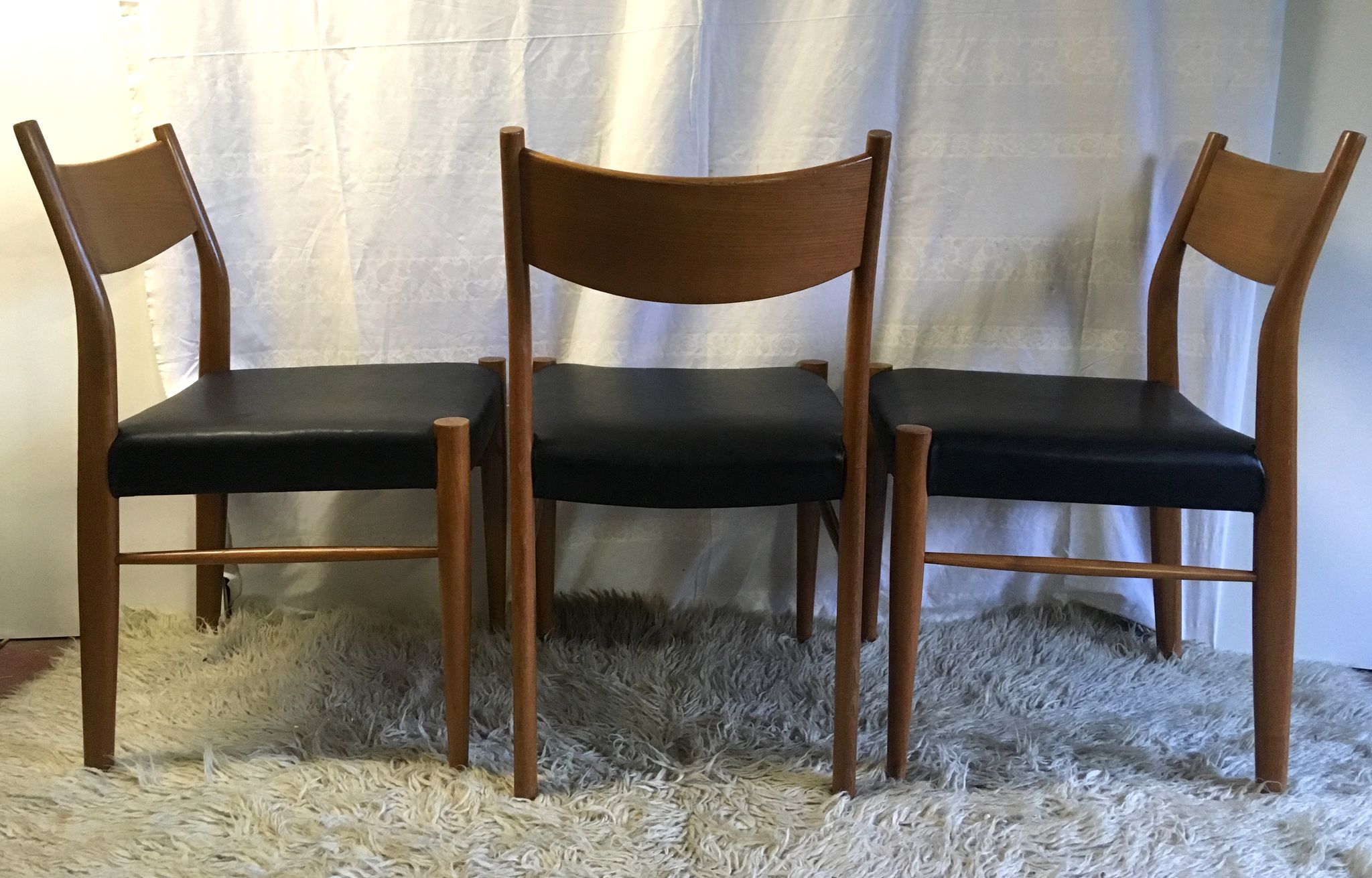 Series of 6 Scandinavian chairs in teak 50/60