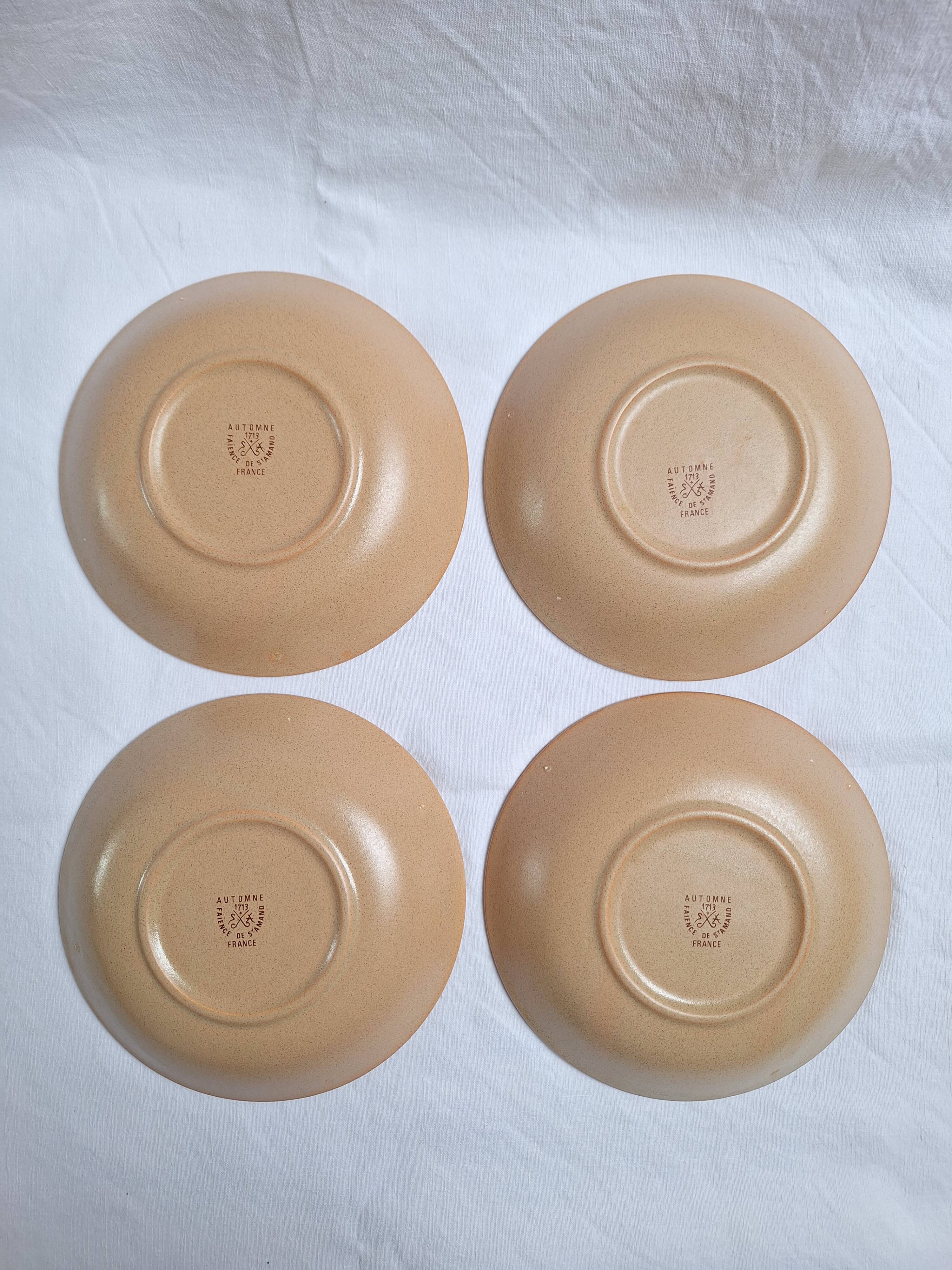 St Amand autumn stoneware soup plates