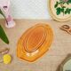 Ravier - plat Longchamp France moutarde - vintage