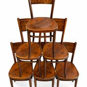6 antique chairs Jacob & Josef Kohn – Vienna – Decorated bent wood – Style