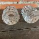Pair of Antique Candle Holders Design FRANTISEK VIZNER Czech Moulded Glass 6
