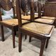 Oak chairs with straw seats in the spirit of charles douduyt