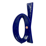 Modernist vase in blue glazed ceramic, design Roberto Rigon for Bertoncello, circa 1970