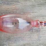 Pink glass liquor decanter