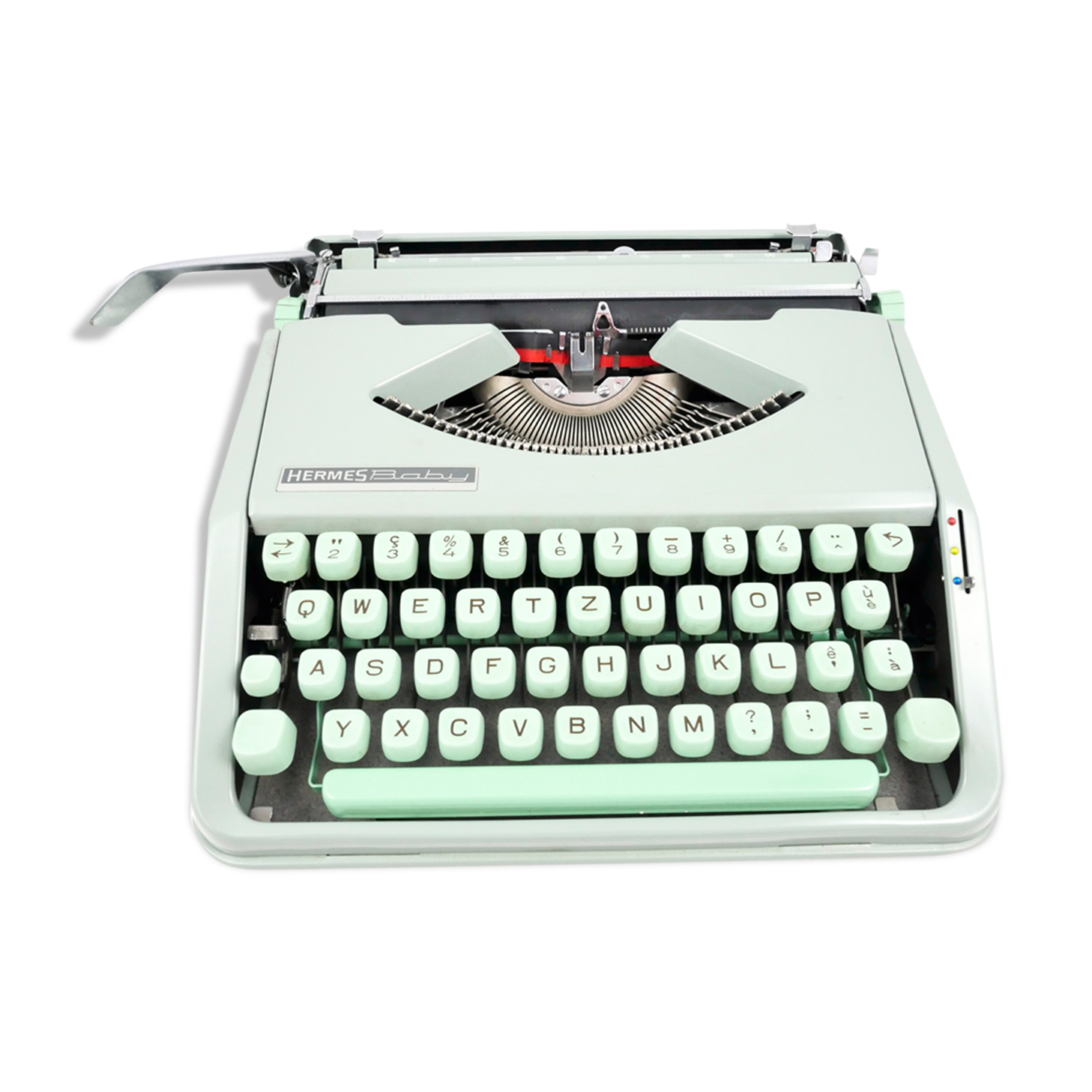 Vintage linden green Hermes Baby typewriter