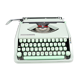 Vintage linden green Hermes Baby typewriter