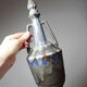 Vintage stoneware bottle with flamed glaze, France 1950-1970.