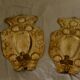 Baroque Style Mid-Century Brass Swedish Sconces