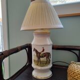 Ceramic horse riding lamp