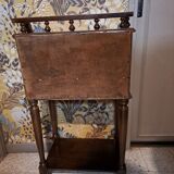 Console bedside table 1980 in brown glazed wood