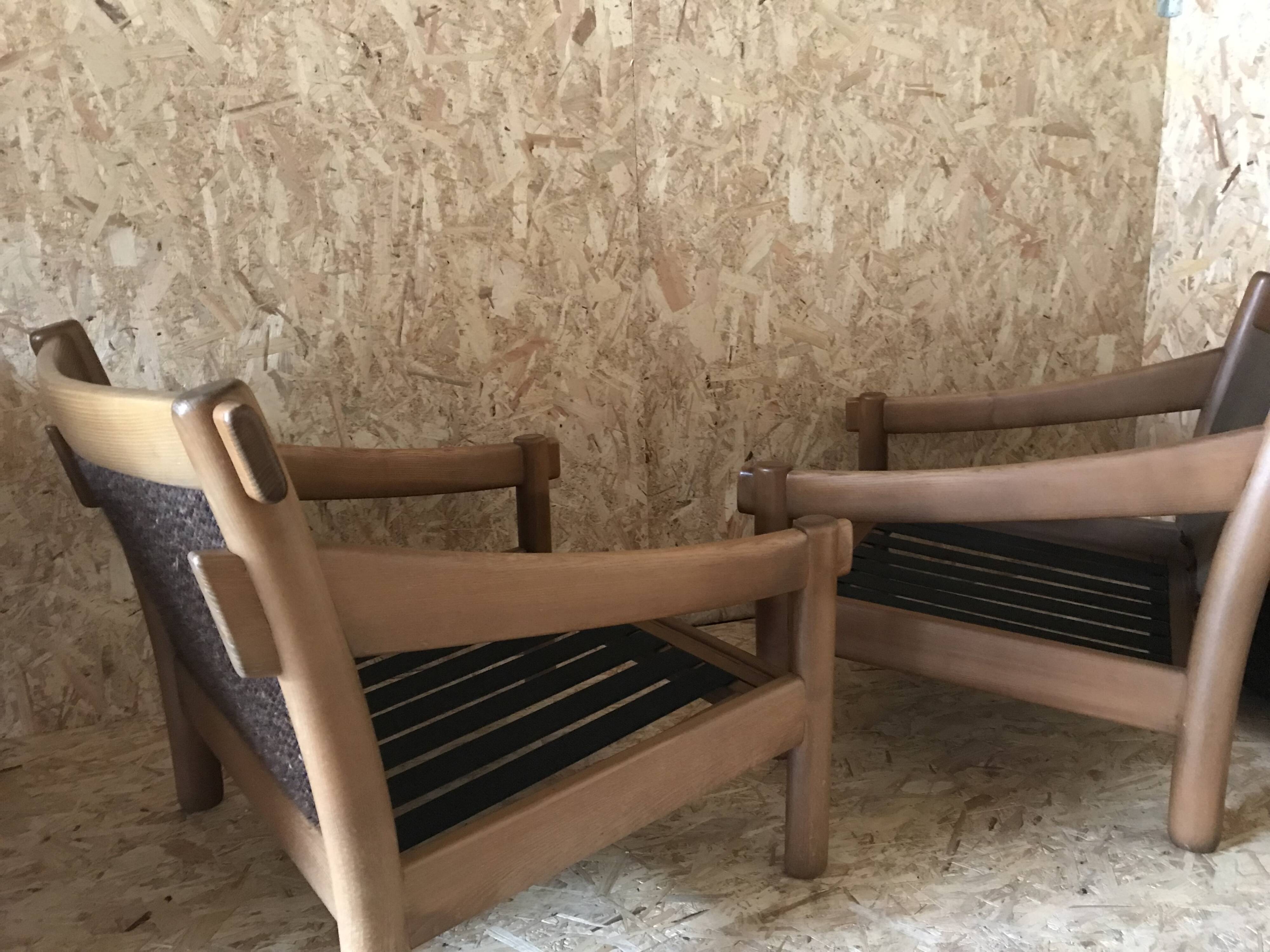 Pair of vintage brutalist armchairs circa 1980