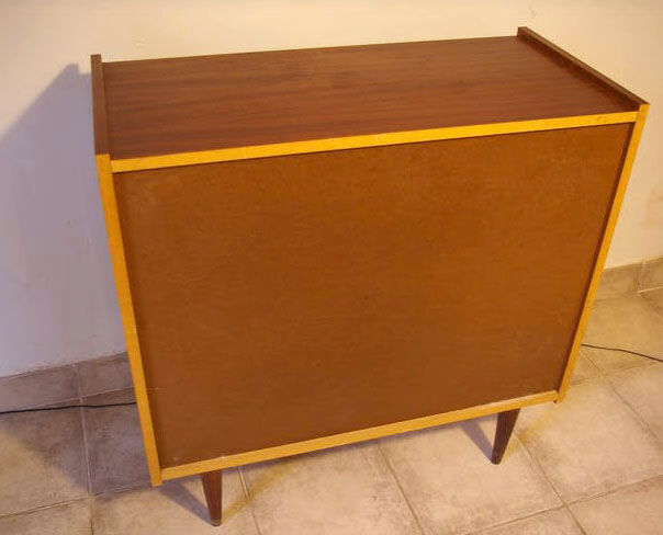 Commode en bois 4 tiroirs 1960