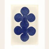 Original painting - LIV - 30x40cm - midnight blue - signed Eawy