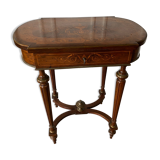 Table coiffeuse de style Napoléon III marquetée