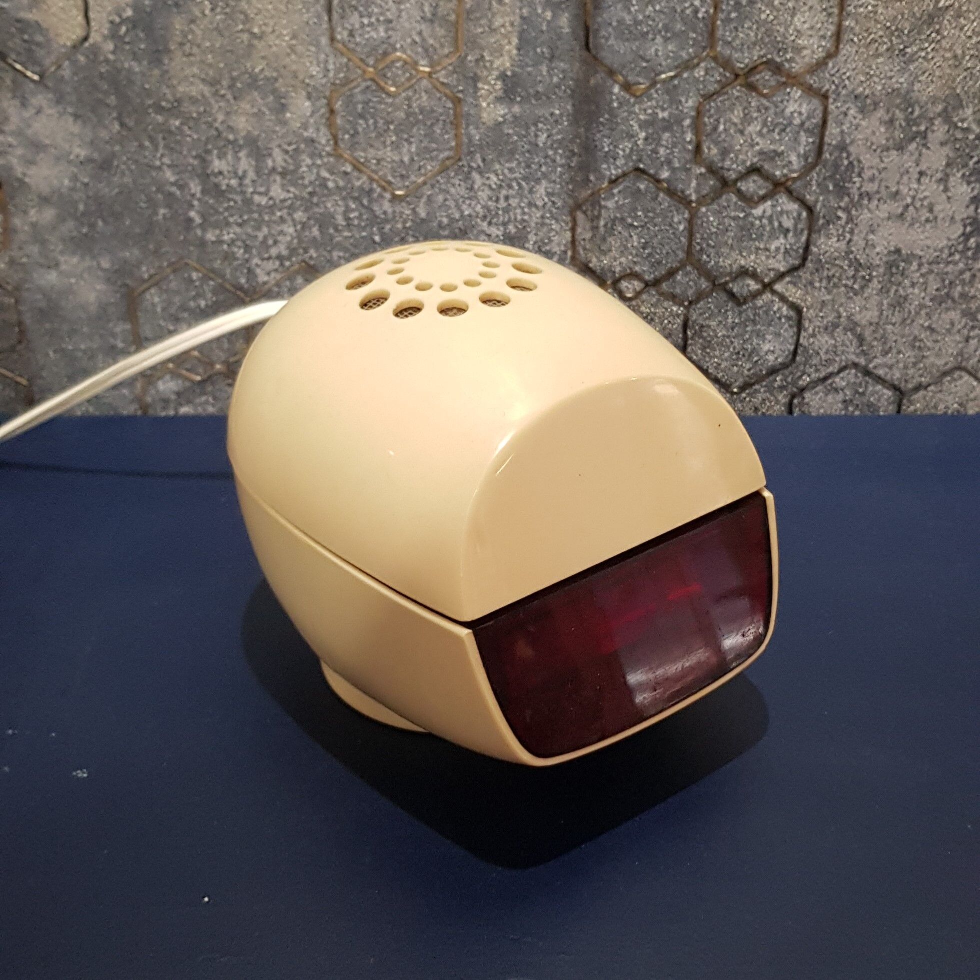 Space Age-style alarm clock lamp