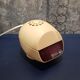 Space Age-style alarm clock lamp