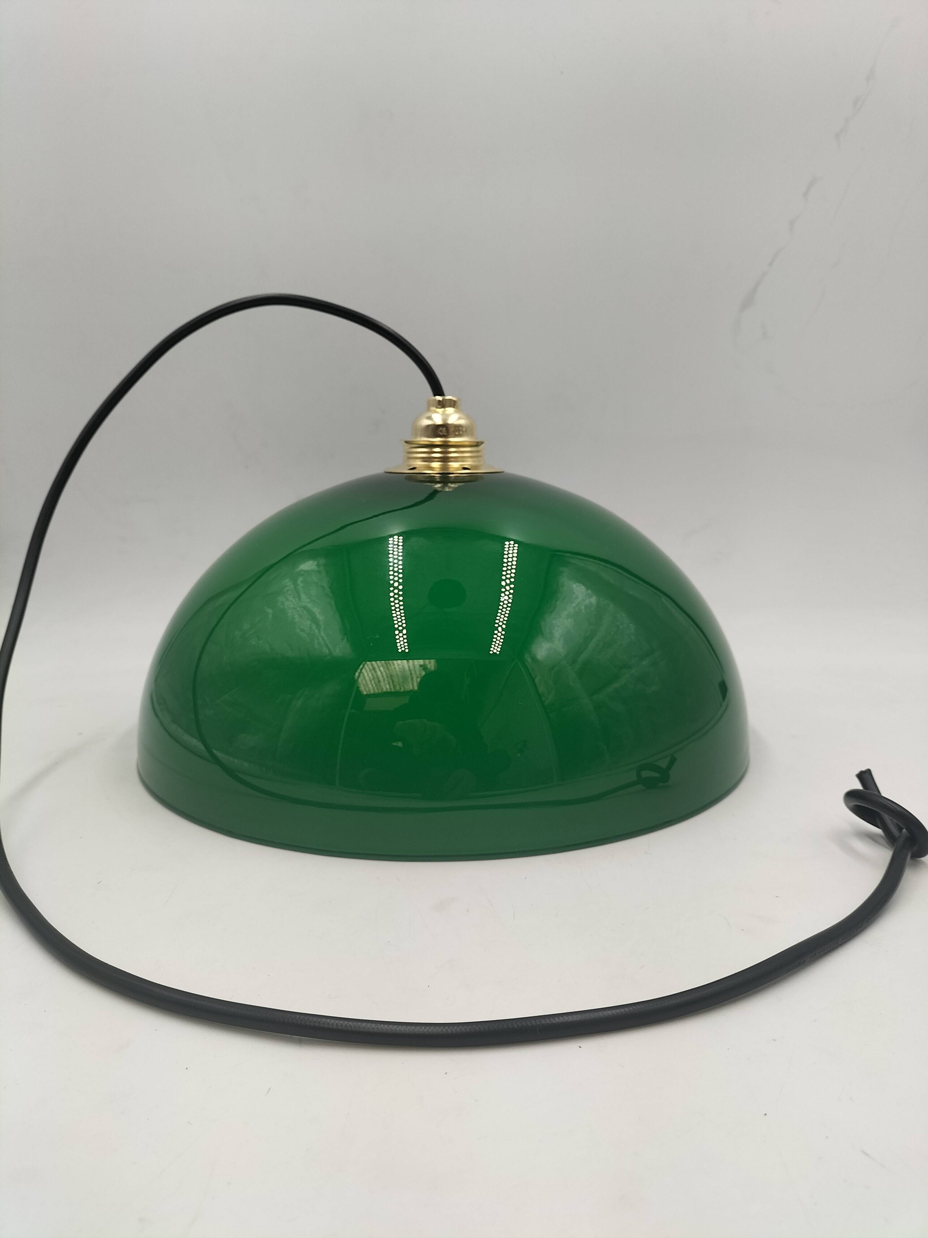 Green opaline pendant light