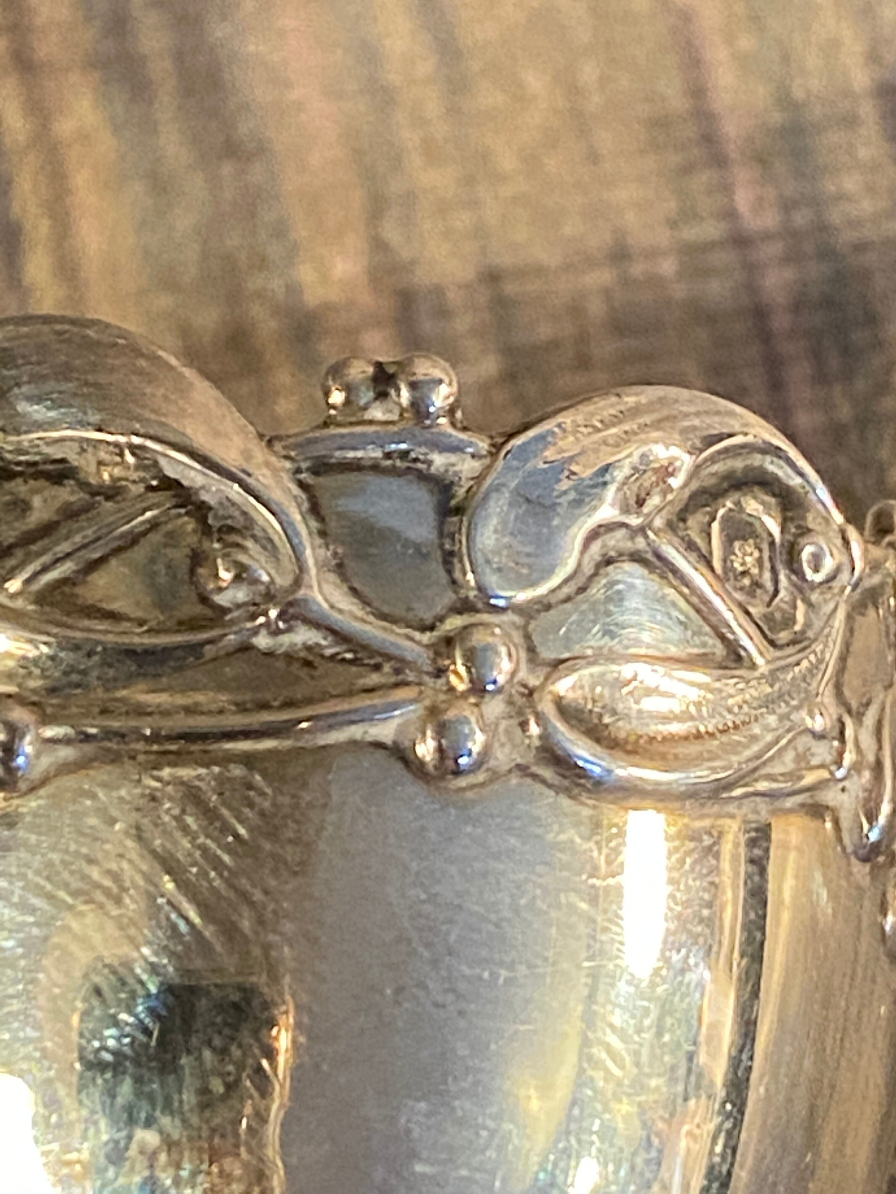 Art Nouveau solid silver shell