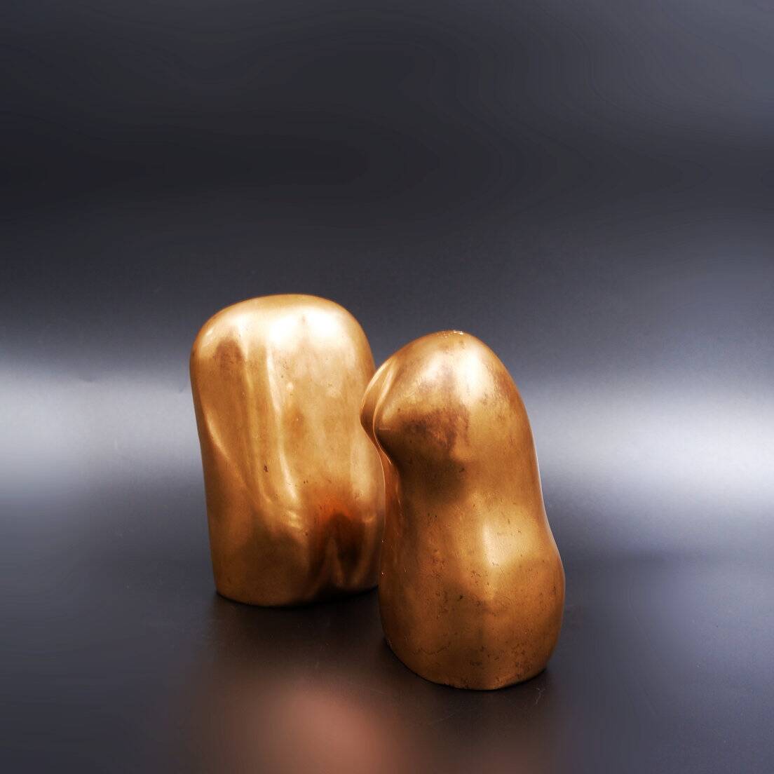 Bronze busts of men and women