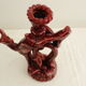 Vintage red ceramic candle holder - doe - "Nice"