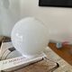 Globe ancien verre opaline blanc diamètre 15 cm pour lampe applique lustre