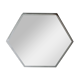 Vintage hexagonal mirror, chromed metal, France 1980