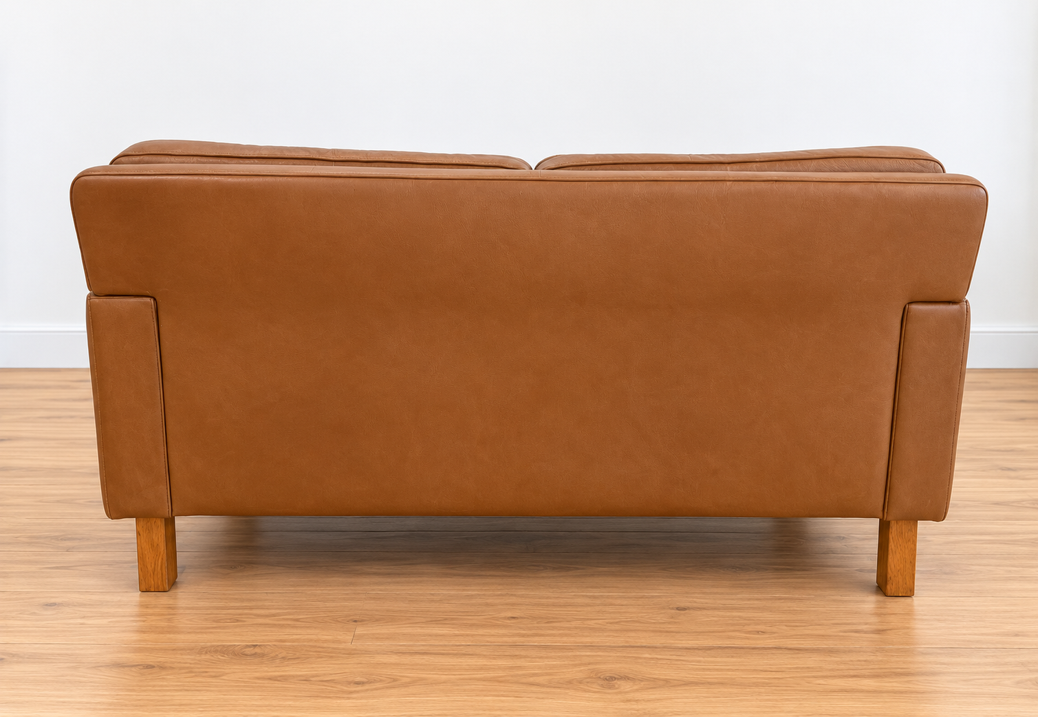 Mid-century Scandinavian Peem Oy, 2-seater cognac leather sofa 1960s