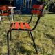 Lot de 12 chaises métal
