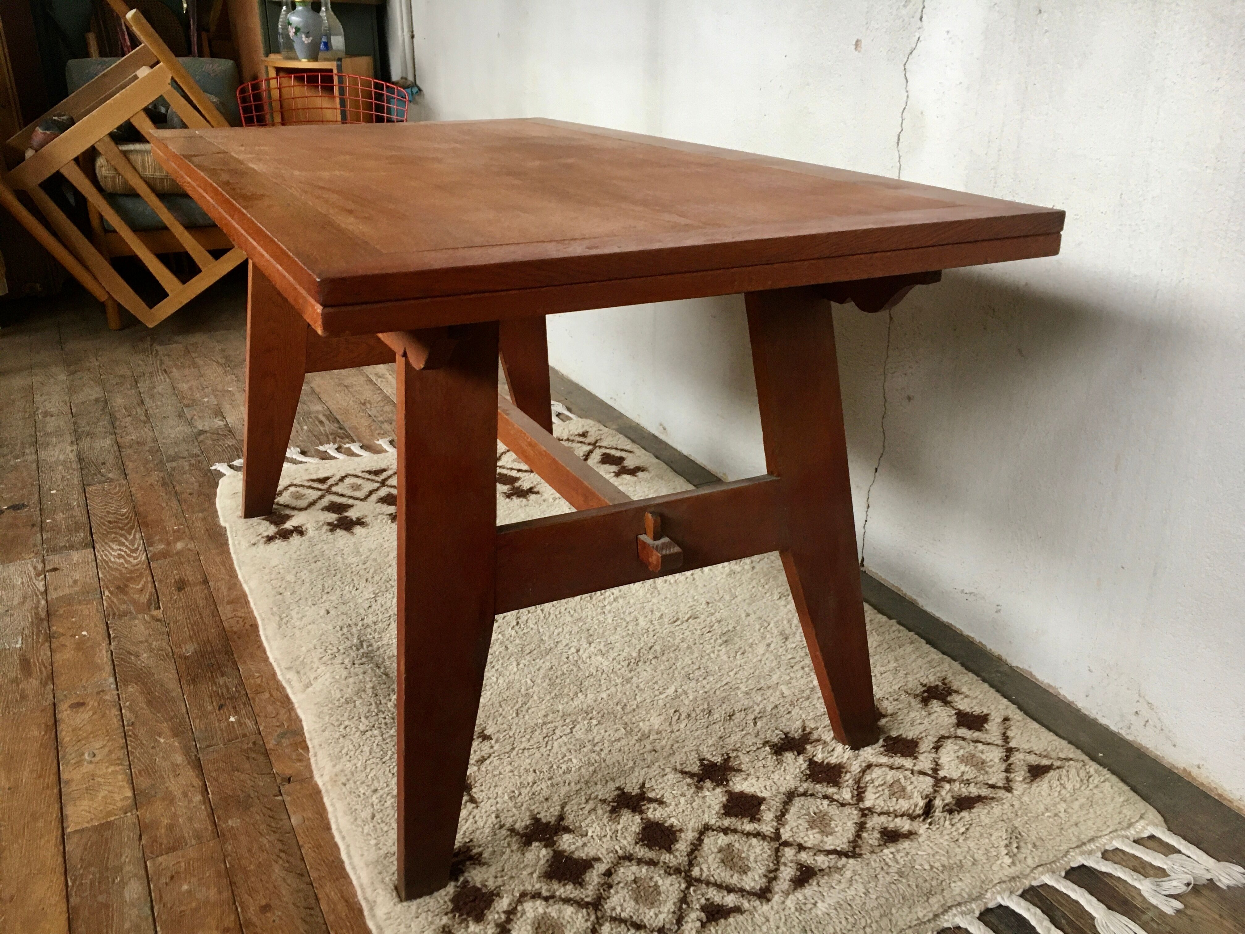 Table de repas à manger vintage de René Gabriel vers 1950