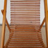 60s slatted sunbed lounger in 60s slats