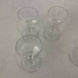 Set of 6 glasses of digestive cognac aperitif in crystal or glass size