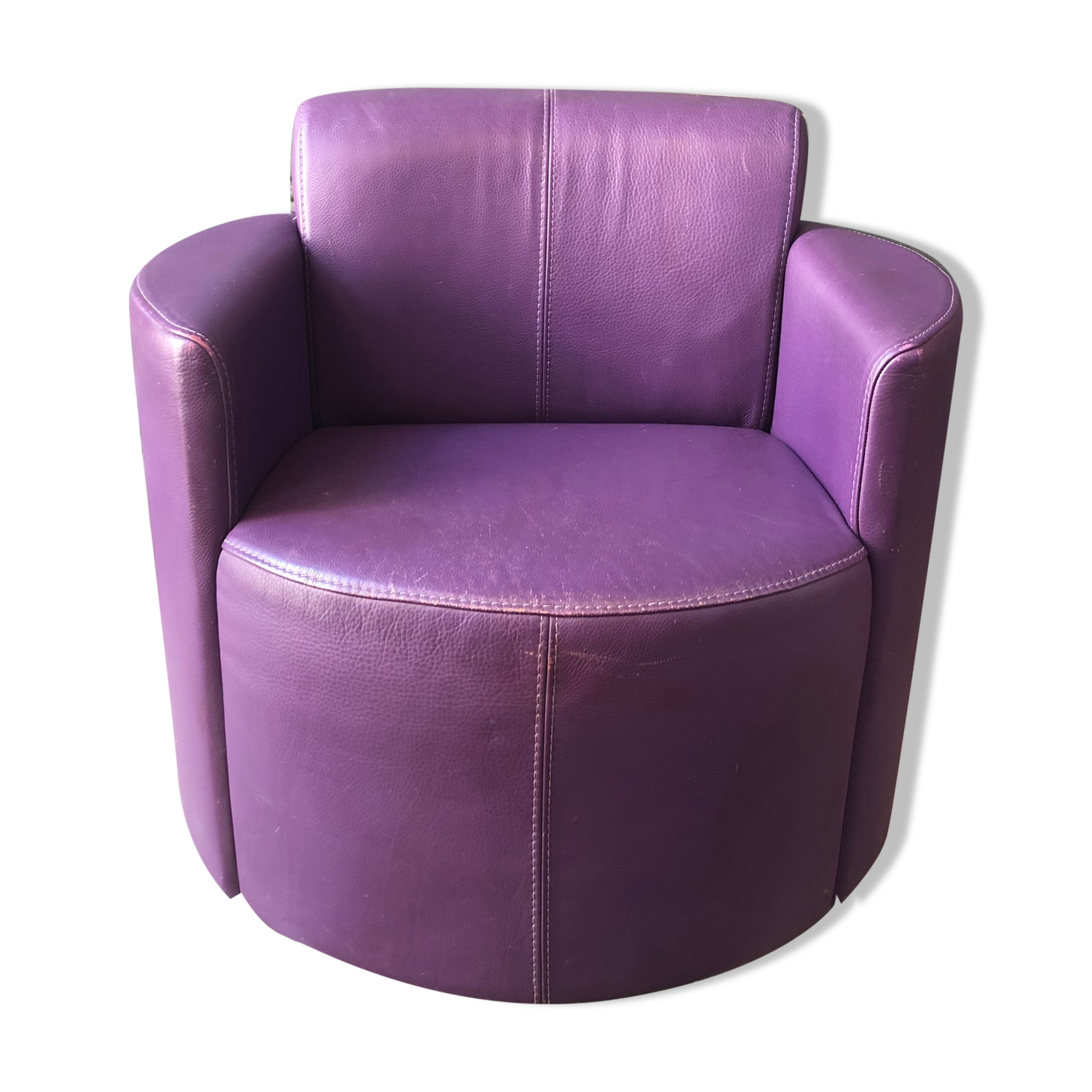 Steiner Bagatelle model armchair in purple leather
