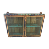 Vitrine murale en teck birman